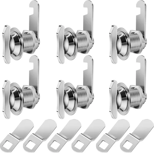 Miniatura 11 de Cerradura de leva desplazada accionada por pulgar, cilindro de 1 pulgada que se adapta a un grosor máximo de puerta de 0.7 pulgadas, cerradura