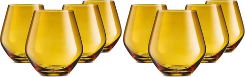 Miniatura 14 de Godinger Copas de vino, copas de vino sin tallo, copas de vino tinto, vasos para beber, copa de vino sin tallo de fabricación europea, color blanco