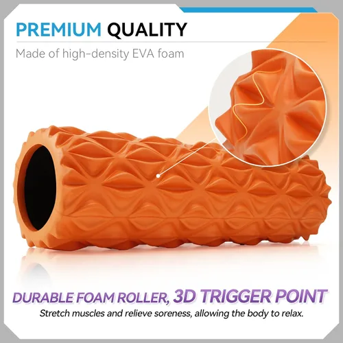 Miniatura 3 de Rodillo de espuma, masajeador de tejido profundo de 15 pulgadas para masaje muscular, liberación de puntos gatillo miofascial, ejercicio, yoga