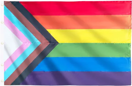 Homissor Bandera del orgullo de 10 x 15 pulgadas, banderas gay para exteriores, gran arco iris, LGBT, comunidad lesbiana, transgénero, bandera,