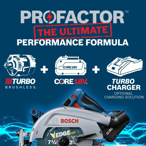 Miniatura 10 de BOSCH GKS18V-26LN PROFACTOR™ 18V 7-1/4 In. Hoja izquierda Sierra circular (herramienta desnuda)