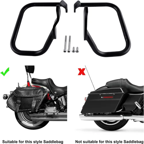 Miniatura 2 de XMT-MOTO Protector de alforja trasera para los modelos Harley-Davidson FLST y FLSTC 2000-2017 y FXST FXSTB y FXSTS 2000-2005