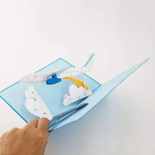 Miniatura 3 de Jet Airplane Pop Up Card - Tarjeta de cumpleaños, tarjeta de graduación, tarjeta de felicitación, tarjeta de jubilación, tarjeta de aniversario