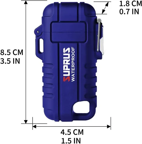 Miniatura 7 de SUPRUS Encendedor impermeable a prueba de viento, encendedor de plasma de arco, USB-C recargable con cuello expandible y flexible para exteriores