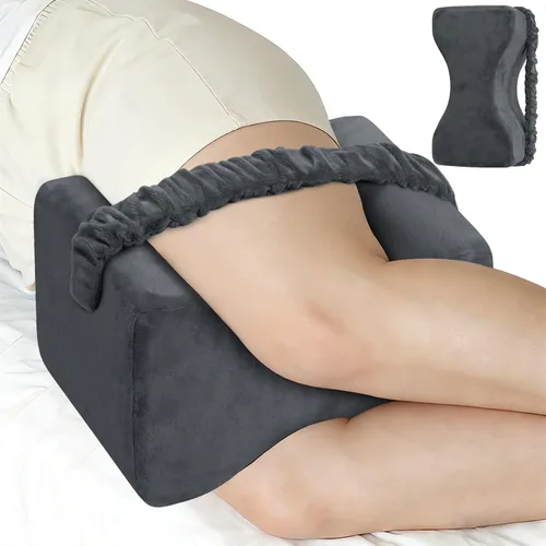 Miniatura 9 de Almohada de rodilla para dormir de lado, almohada de espuma viscoelástica con correa para dormir de lado, almohada de elevación de apoyo entre