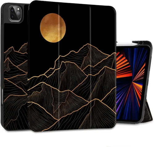 Miniatura 13 de DONGKE Funda para iPad Pro de 12.9 pulgadas 6ª generación 2022, soporte para lápiz integrado + soporte triple + encendido automático/apagado + funda