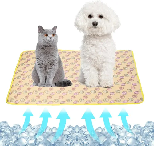 Miniatura 14 de NACOCO - Colchoneta refrescante para mascotas, para gatos, perros, cojín de verano, refrescante, cómoda, suave para mascotas y adultos Rosa