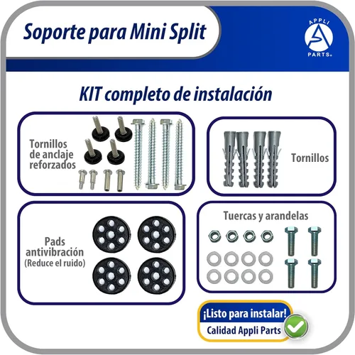 Miniatura 3 de Appli Parts APAB-3160 - Soporte de montaje en pared exterior para mini split sin conductos, bomba de calor o unidades de refrigeración solamente