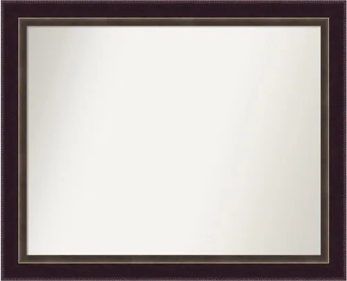 Miniatura 197 de Amanti Art Espejo de baño de bronce para sobre el fregadero, 24 x 24 pulgadas, espejo cuadrado de bronce Lara para tocador, marco de madera