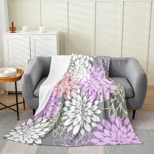 Miniatura 16 de Lake House Flannel Blanket,Hand Drawn Lake Mountain Scenery Fleece Blankets for Kids Girls Boys Adult Room Decor,Rustic Farmhouse Blankets Lake