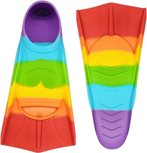 Miniatura 72 de Gugmoy Kids Swim Fins,Comfortable Silicone Flippers for Swimming and Diving,Size Suitable Beginners Kids Girls Boys Adults