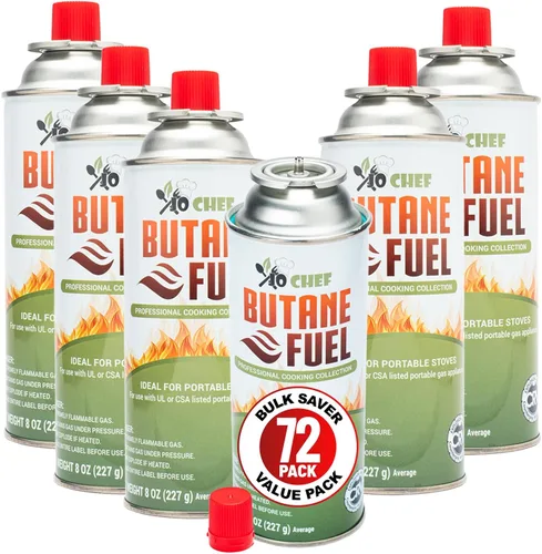 Miniatura 11 de Jo Chef Bote de combustible de butano, cilindro de butano, gas refinado puro para estufa de camping o soplete de crema Brulee 3 botes