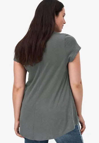 Miniatura 3 de Ellos Camiseta estampada Rock & Roll de talla grande para mujer