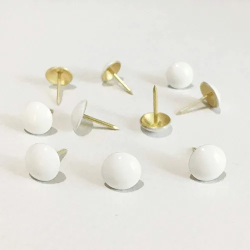 Miniatura 6 de Let's Decorate 200 tachuelas de tapicería D11mm/0.43 pulgadas de bronce, tachuelas decorativas de cobre para sofá, muebles, tachuelas metálicas