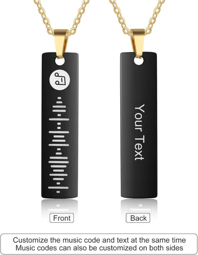 Miniatura 3 de ALBERTBAND Regalos de Navidad, collar de Spotify personalizado con música personalizada para mujer, collar de código de Spotify personalizado