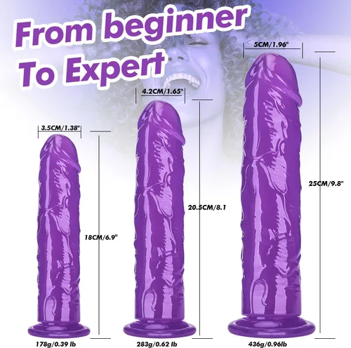 Miniatura 2 de Consolador de pene realista con base de succión de 9.84 pulgadas, punto G, polla flexible anal, juguetes sexuales para adultos, para principiantes