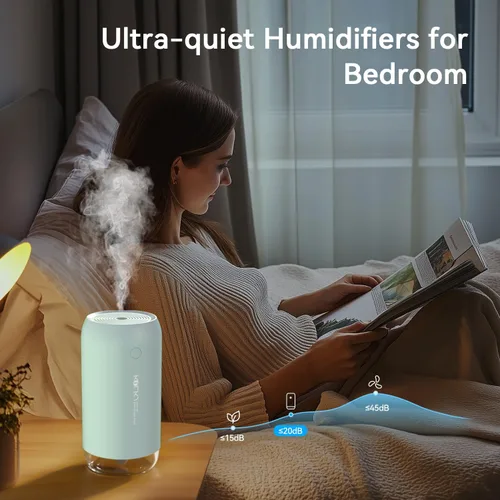 Miniatura 5 de Mini humidificador portátil, humidificador pequeño de niebla fría de 11.8 fl oz, humidificadores de escritorio personal USB para dormitorio