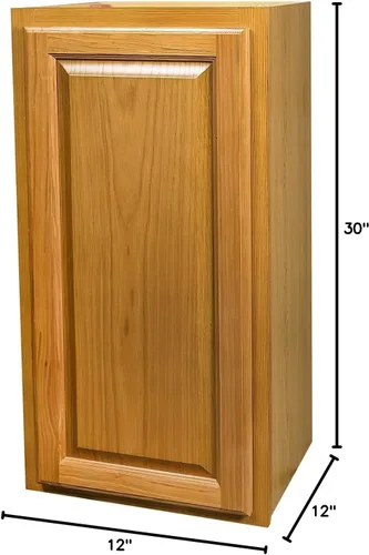 Miniatura 2 de Gabinete de pared de cocina con panel elevado de roble dorado económico de 12 "x 30