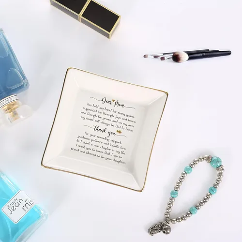 Miniatura 5 de JOYIMARR Regalos para Madre de la Novia de la Hija, Soporte para Joyas Organizador de Bandeja para Anillos, Regalos de Boda para Mamá - Me Tomaste