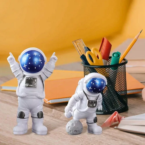 Miniatura 4 de Figura de astronauta de resina, estatua, escultura de astronauta, escultura de astronauta, juguetes educativos, adornos de astronauta