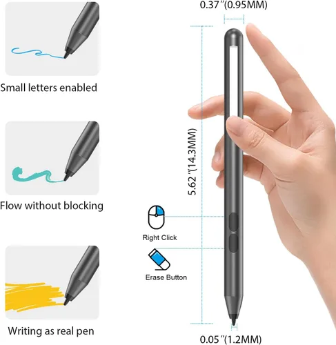 Miniatura 4 de Lápiz óptico para HP Omnibook, Envy x360, Pavilion x360, Spectre x360 – Batería de 300 días, escritura suave, lápiz inclinable MPP con sensibilidad