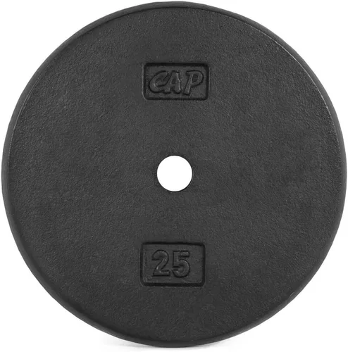 Miniatura 11 de CAP Barbell Placas de peso estándar de hierro fundido de 1 pulgada, individuales y juegos 1.25-50 libras Múltiples opciones Gris