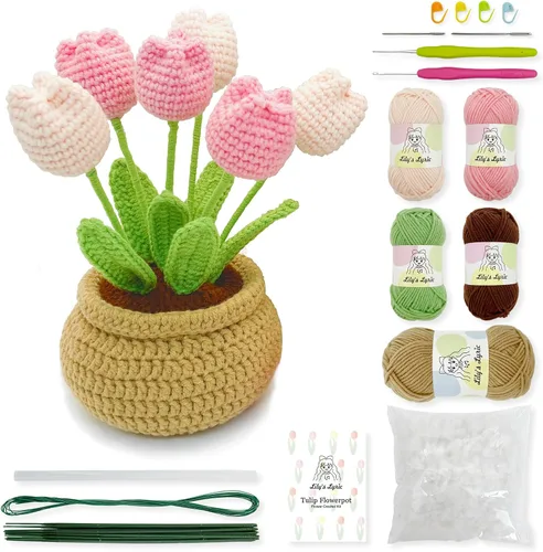 Miniatura 10 de Lily's Lyric Kit de ganchillo y manualidades Cactus Love Tutorial en video paso a paso para adultos adolescentes Idea de regalo