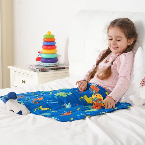 Miniatura 7 de Kivik Manta con peso de 3 libras, transpirable, pequeña y pesada, para dormir y relajarse, para cama, sofá, hogar, escuela, lavable a máquina