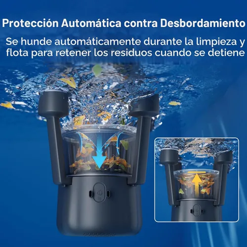 Miniatura 7 de BUBLUE Skimmer robótico F10, limpiador de piscinas con potente succión, motor dual, filtro de 5 L, modos de limpieza duales, control de aplicación