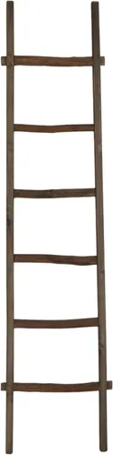 Miniatura 9 de Escalera de madera rústica para decoración del hogar, estante de almacenamiento estilo granja para mantas, toallas y accesorios, escalera decorativa