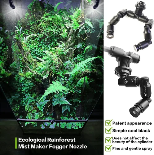Miniatura 4 de MYGIIKAKA Nebulizador de Reptiles Nebulizador Automático de Reptiles para Terrario, Humidificadores de Terrarios Temporizados
