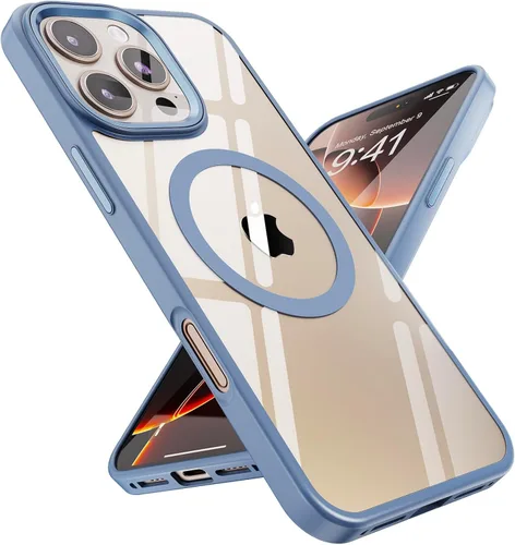 Miniatura 47 de SUCGLES Funda para iPhone 13 Pro Max con MagSafe, imán ultra fuerte N56, protección contra caídas de 12 pies, antiamarilleo, funda magnética