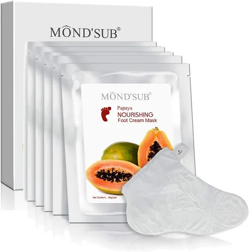 Miniatura 10 de [5 pares] MOND'SUB - Mascarillas hidratantes para pies y aceite de aguacate orgánico – Mascarilla hidratante para pies de bebé para piel seca – Cura