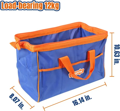 Miniatura 3 de WTG3A16 - Bolsa de herramientas de 16 pulgadas, bolsa de herramientas con múltiples bolsillos con material impermeable y diseño de boca ancha