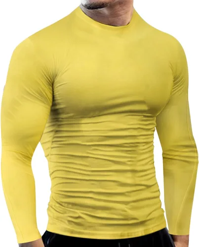 Miniatura 22 de Camisas de compresión atléticas de manga larga para hombre, capa base, camisa de entrenamiento atlético, camisas de compresión, camisetas deportivas