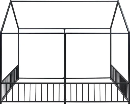 Miniatura 7 de Bellemave Camas individuales para 2 niños, dos marcos de cama de metal de tamaño individual con rieles, camas dobles compartidas, cama Montessori