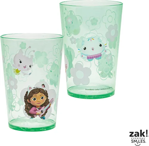 Miniatura 8 de Zak Designs DreamWorks Gabby's Dollhouse Juego de Vasos Anidables para el Hogar, Vasos de Plástico sin BPA de 14.5oz, Paquete de 4