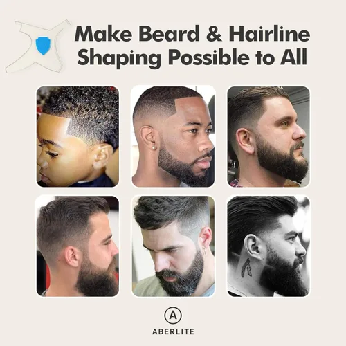 Miniatura 10 de Aberlite ClearShaper 3.0 - Kit moldeador de barba con dos lápices de barbero - Herramienta de moldeado premium - 100% transparente Muchos estilos