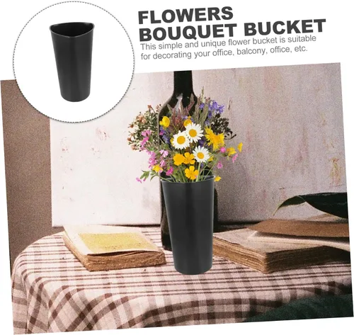 Miniatura 7 de Florero de plástico, negro, 20 oz