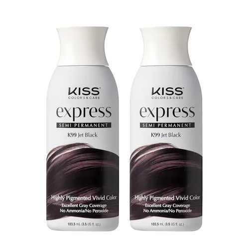 Miniatura 29 de Kiss Express - Kit completo de tinte semipermanente para el cabello, tinte vívido y altamente pigmentado para cabello vibrante, fórmula suave