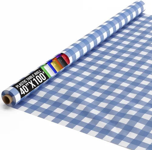Miniatura 87 de Exquisito rollo de mantel de mesa de plástico aqua de Party Solids 4 piezas 40" X 300' Rollo de mantel de mesa de plástico - Rollos de mantel