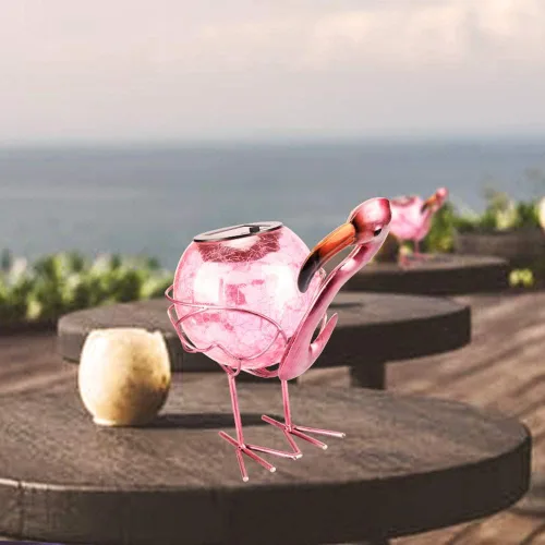 Miniatura 6 de Lámpara solar colgante para aire libre, decorativa, impermeable, flamenco, LED, lámpara de mesa para patio, jardín