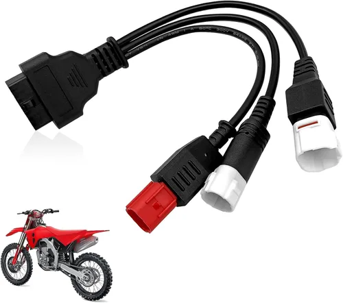 Adaptador de diagnóstico OBD2 3 en 1, adaptador de diagnóstico de 16 pines a 3Pin-4Pin-6Pin OBD2 compatible con Yamaha Kline Euro5, KTM, CRF