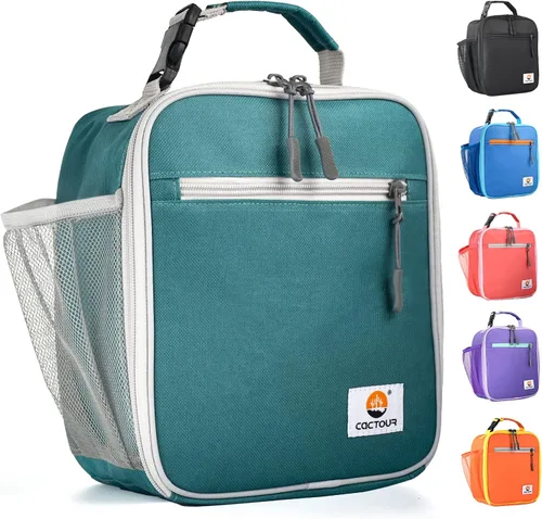 Miniatura 10 de CaCTOUR Lonchera para Niños, 2 Paquetes Bolsa de Almuerzo Aislada para Niñas y Niños, Bolsa Suave Mini Enfriador Regreso a la Escuela Bolsa