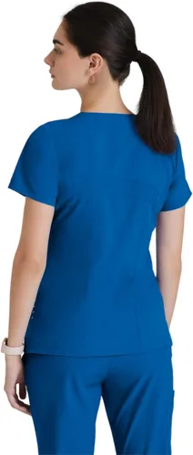 Miniatura 2 de Barco ONE - Top de 5 bolsillos con cuello en V para mujer, elástico en 4 direcciones