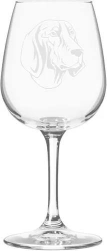 Miniatura 111 de Copa de vino de 12.75 onzas con diseño de perro grabado