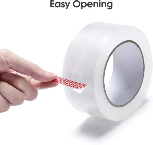 Miniatura 4 de Pacific Mailer Cinta de embalaje transparente, cinta de embalaje para embalaje de envío, sellado móvil, 3 pulgadas de ancho, 2.0 mil de grosor, 110