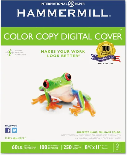 Hammermill Cartulina copia de color premium 60 libras 85 x 11 pulgadas paquete de 10 2500 hojas 100 brillantes fabricado en los Estados Unidos