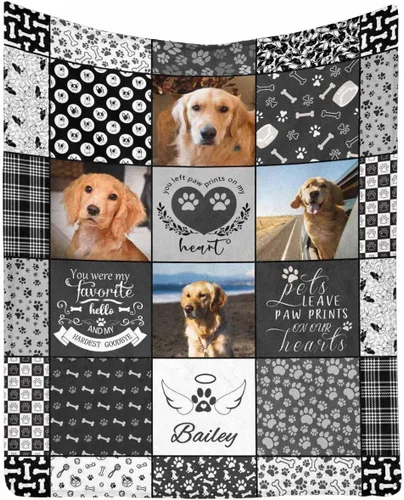 Miniatura 39 de Manta personalizada con foto de perro, mantas con imagen personalizada para amantes de los perros, manta personalizada para regalos con mis propias