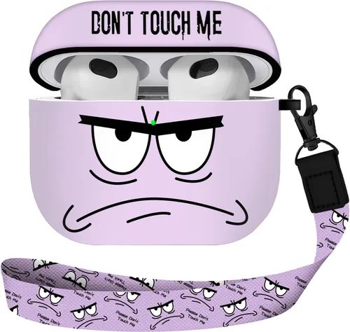 Miniatura 25 de for Airpods 3 Case 2021, Don't Touch Me for Airpods Cover with Keychain/Lanyard Soft Cute Shockproof Cover for Women Men Compatible with for Airpods